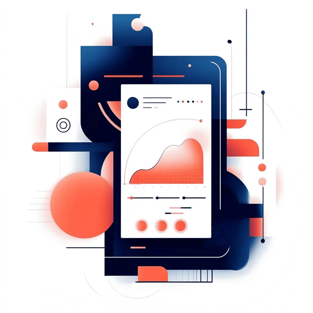 Animated Image of Cell Phone Showing Graphs