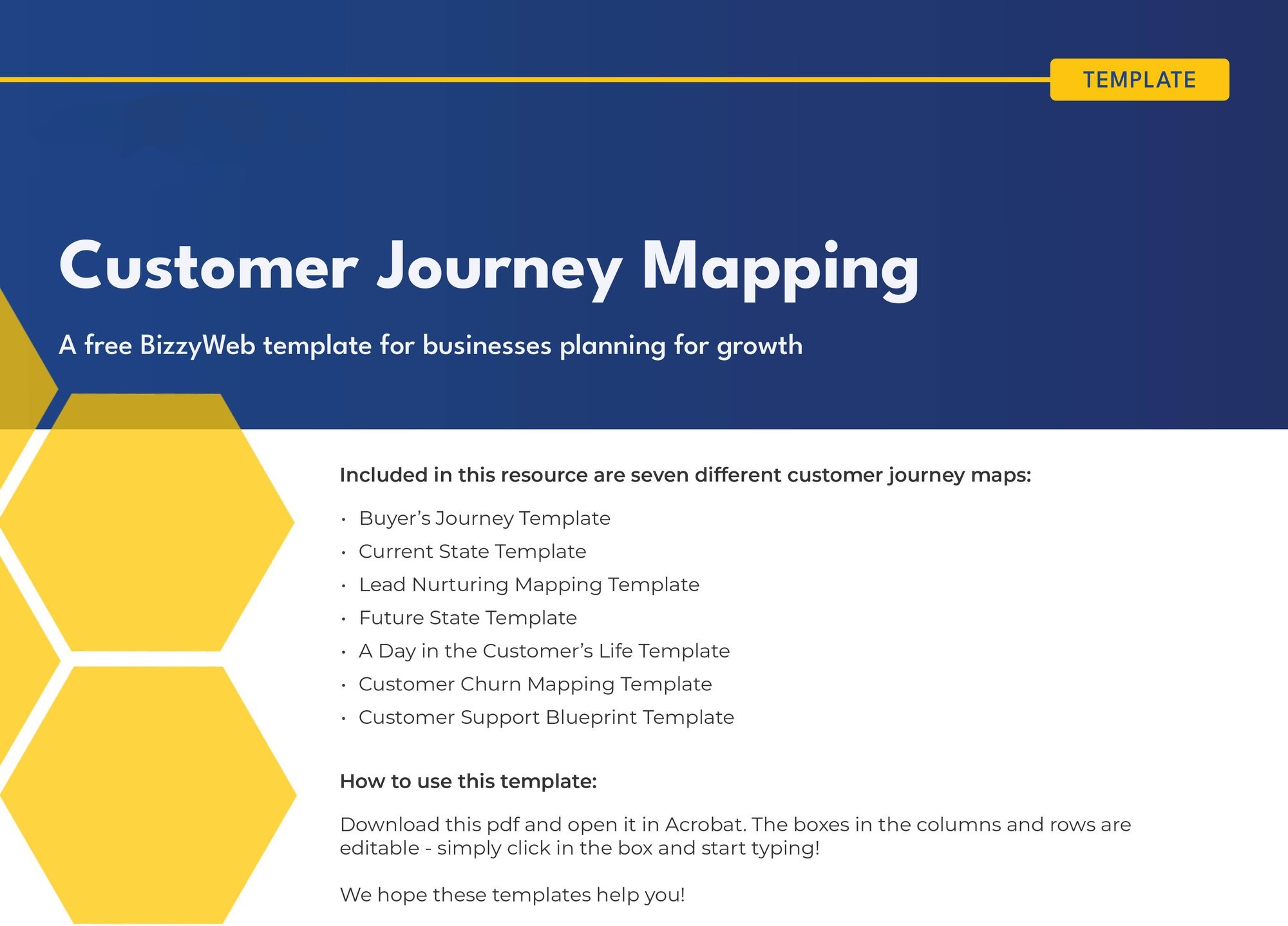 Customer Journey Map Template COVER