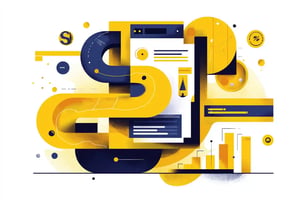 stylized geometric graphic that to represent digital or technological concepts