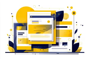 stylized illustration of a smartphone displaying a webpage