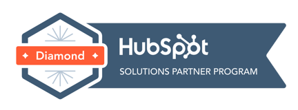 Diamond solutions partner program badge from HubSpot